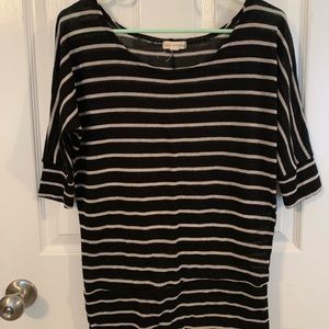 Women’s black striped top